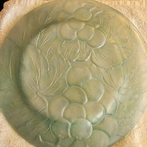 Vintage frosted glass plates